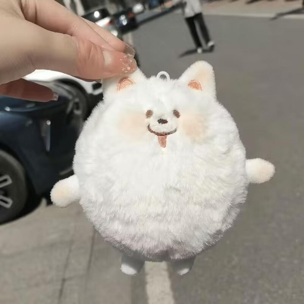 Animal Samoyed Plush Keyring Dog Samoyed Doll Plush Keychain Samoyed Plush Pendant  Kid Girl Boy