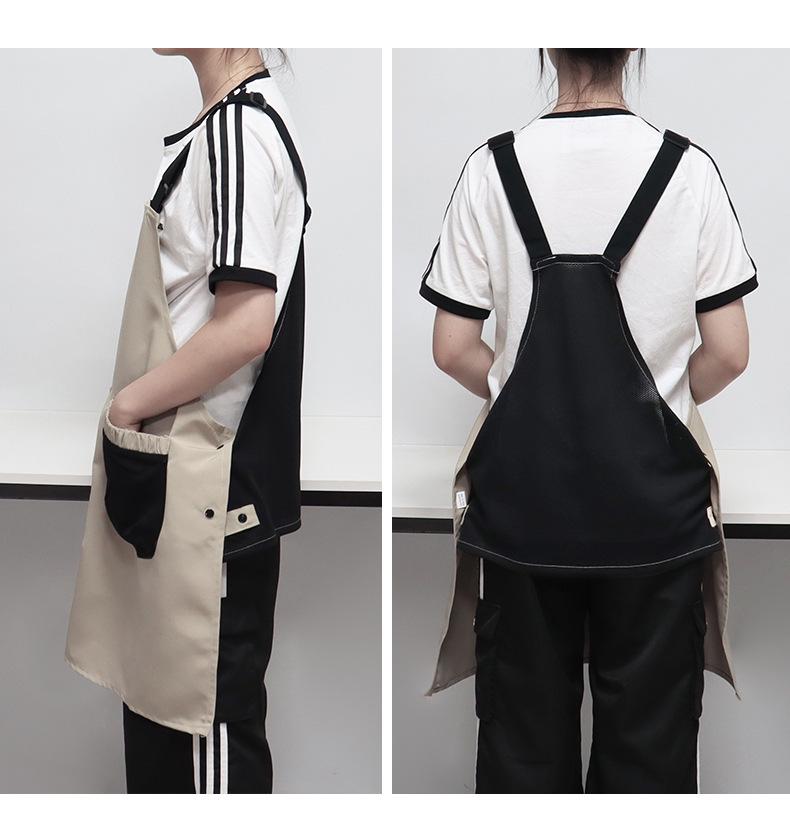 Customized Cross-border Canvas Vest Apron for Supermarkets and Cafes with Logo Options