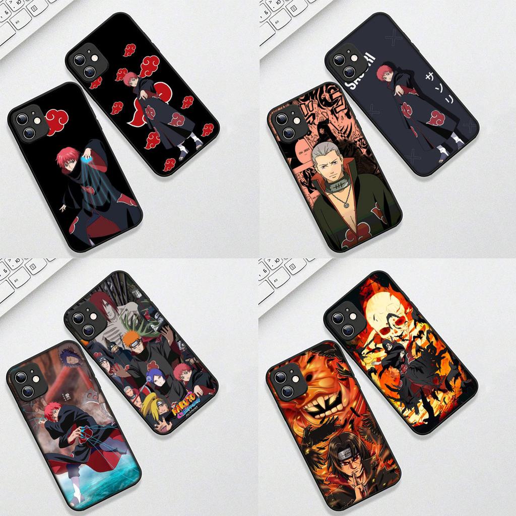 Casing for Apple iPhone 12 13 Pro Max Mini ProMax X XR Air 13Pro XS Phone Cover Soft Case Sasori Narutos Itachi Uchiha Akatsuki