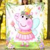 Peppa Pig Theme Printed Blanket,Perfect for Couch, Bed, Travel & Outdoor Use | Machine Washable, Cozy & Durable.