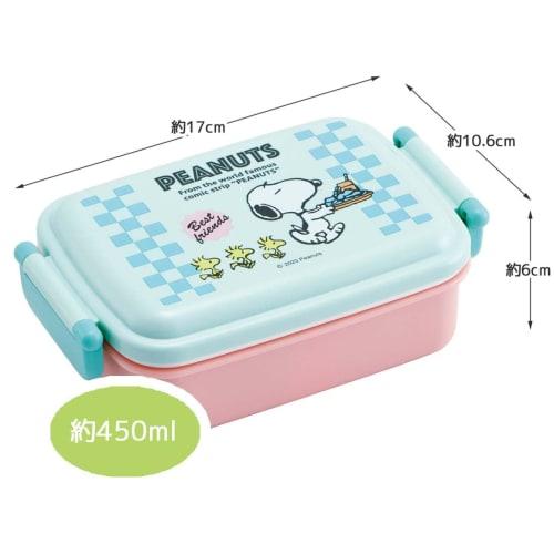 Skater Children's Lunch Box, 1 Tier, 450ml, Fluffy Dome Shape, Snoopy 80s Cafe, Antibacterial, For Children, Made in Japan RBF3ANAG-A