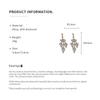 Exaggerated Heart Tassel Stud Earrings Retro Baroque Personality Drop Earring Light Luxury High-grade Temperament Zircon