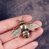 Retro Golden Bee Figurine Brass Animal Insect Craft Statue Sculpture Gold Desktop Home Office Decor Collectible Ornament Gift