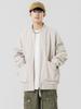 2025 Japanese Trendy Men's Retro Loose Stand Collar Bomber Jacket - Spring Casual Drop Shoulder Workwear Style.