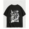 Horror Halloween Themed Party T-Shirt Unisex's And Wounisex's Cotton Horror Graphic Printed Short Sleeve Oversized Loose Top