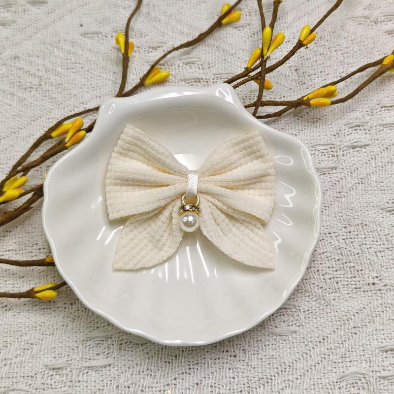 

Striped Pearl Bow Trim DIY Clothing Accessories Beaded Ribbon Lace for Shoes Hats Socks Hair Bows Sewing Craft Gift