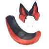Katzen Kostüm Zubehör Kunstpelz Fuchsschwanz und Ohren Stirnband Set Tier Halloween Cosplay Kostüm für Damen Herren Geschenke
