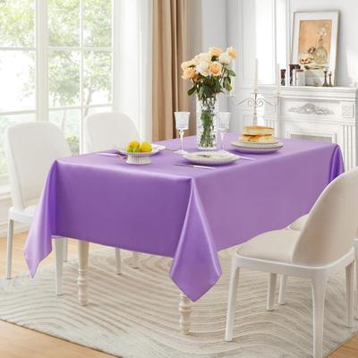 Față de masă Stil Nordic Material Satinat Neted Husă de protecție antipraf Față de masă pentru Nuntă Petrecere Masă de Dining