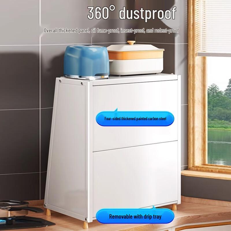 Moderner Küchenarbeitsplatten-Geschirrtrockenständer aus Karbonstahl mit Deckel