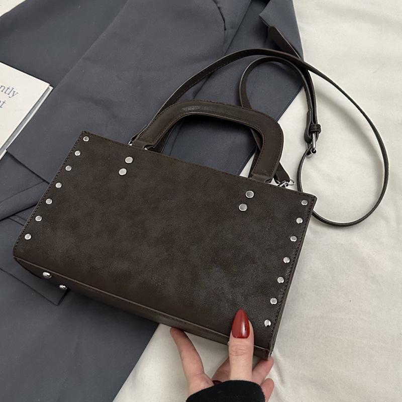 

Сумка-тоут для通勤, женская 2025 новая сумка через плечо Maillard, популярная, высококлассная, модная, в стиле ретро, сумка-мессенджер темно-коричневого