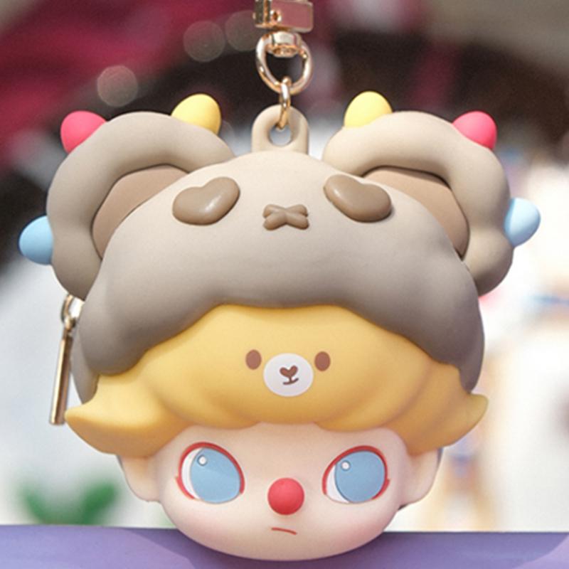 New POP MART Dimoo Date Japanese Style Row Earphone Case Gray IP Merch 9.6cm 1230131103