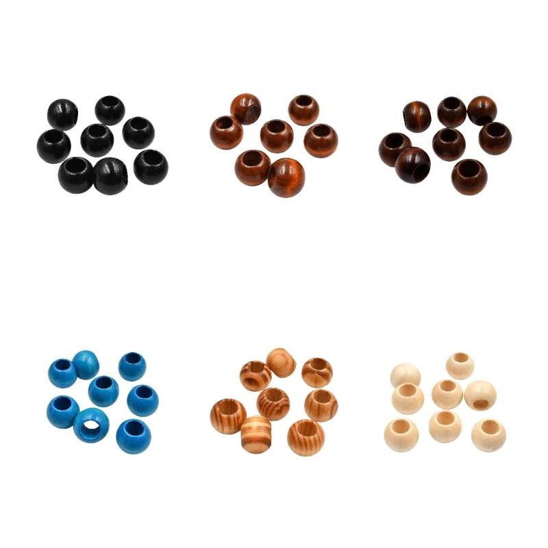 Wooden Beads with Large Through Holes, 100 pcs for DIY Bracelet, Necklace, Keychain, and Clothing Decoration Projects