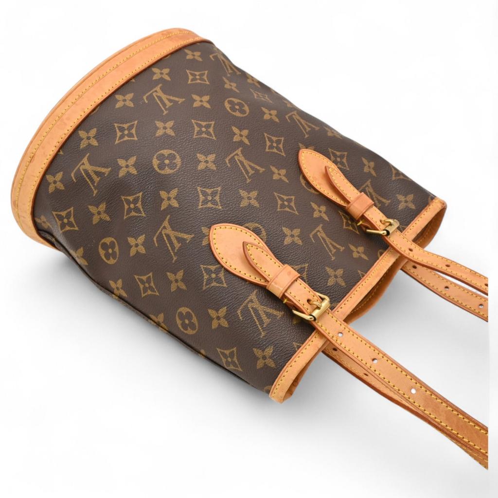 Auth LOUIS VUITTON Monogram Bucket PM Shoulder Bag Handbag Tote Bag PVC M42238 Lv2136cc