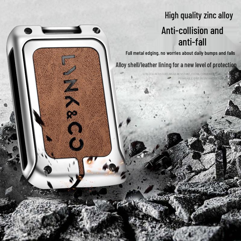 Compatible Lynk&Co 010203+05+0609 Metal Car Key Cover