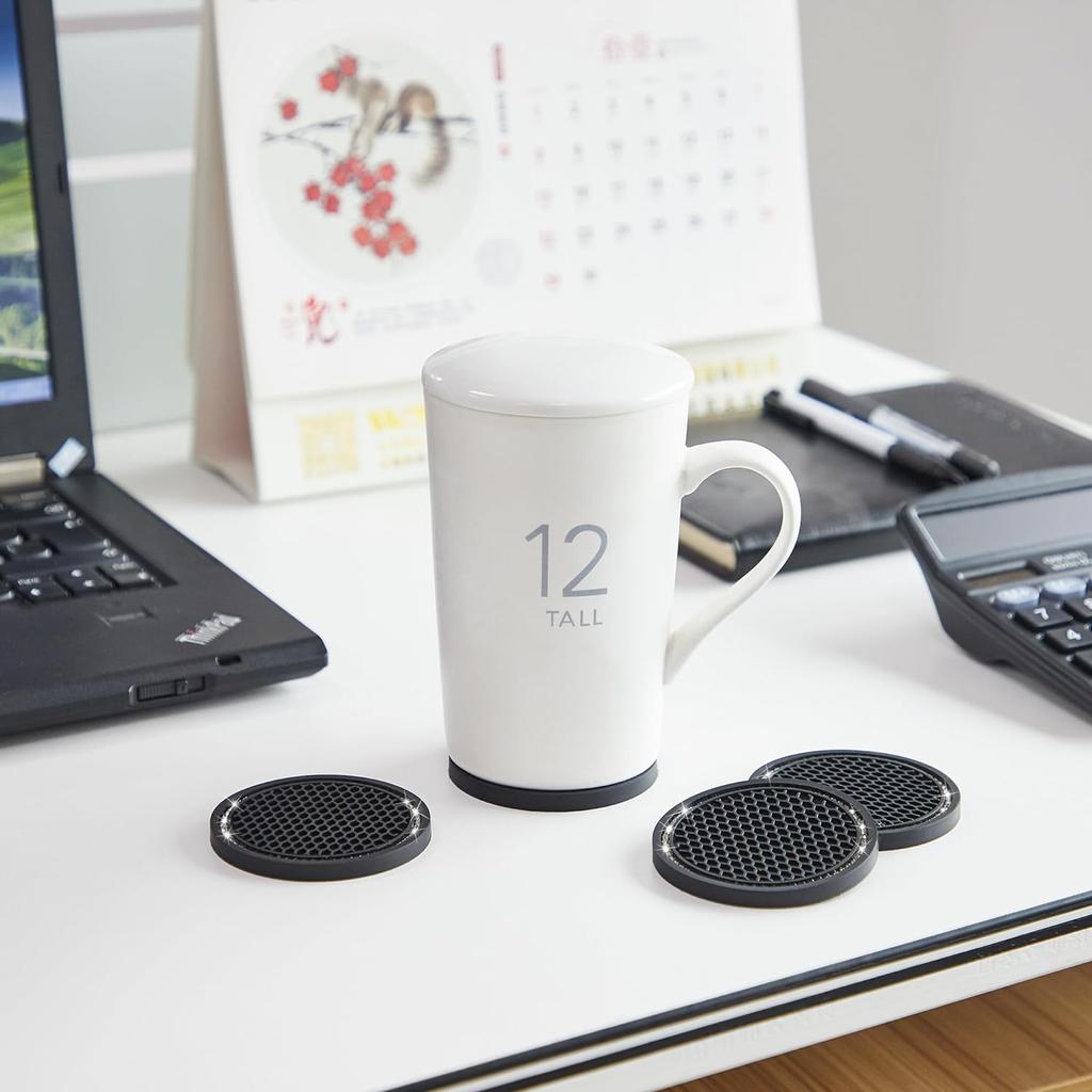 TOMALL Bling Crystal Car Cup Holder Coaster Engine Start Stop Button Cover Compatible with Lexus RX350 GS ES NX Shiny Diamond Car Logo Emblem Sticker