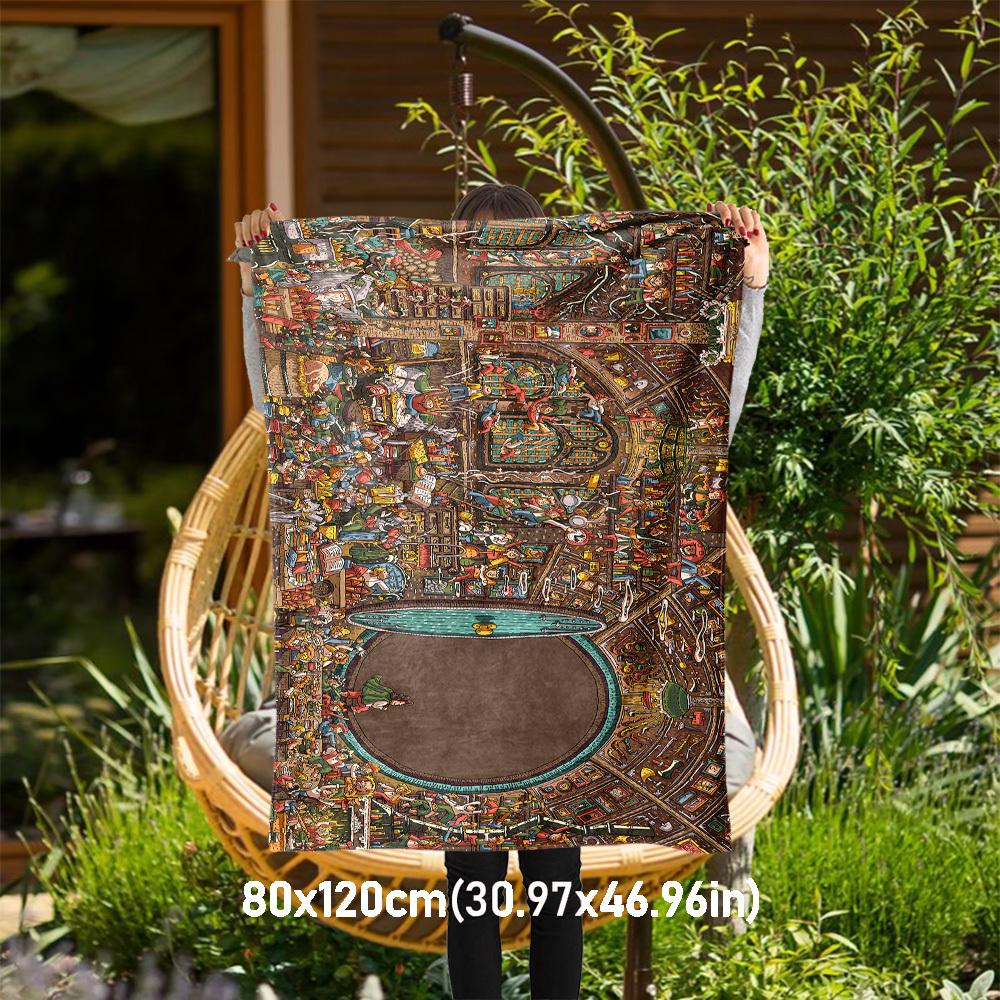 1pc THE LORD OF THE RINGS - Throw Blanket, Soft, Flannel Blankets, Living Room, All Seasons Use-1021033 80x120cm