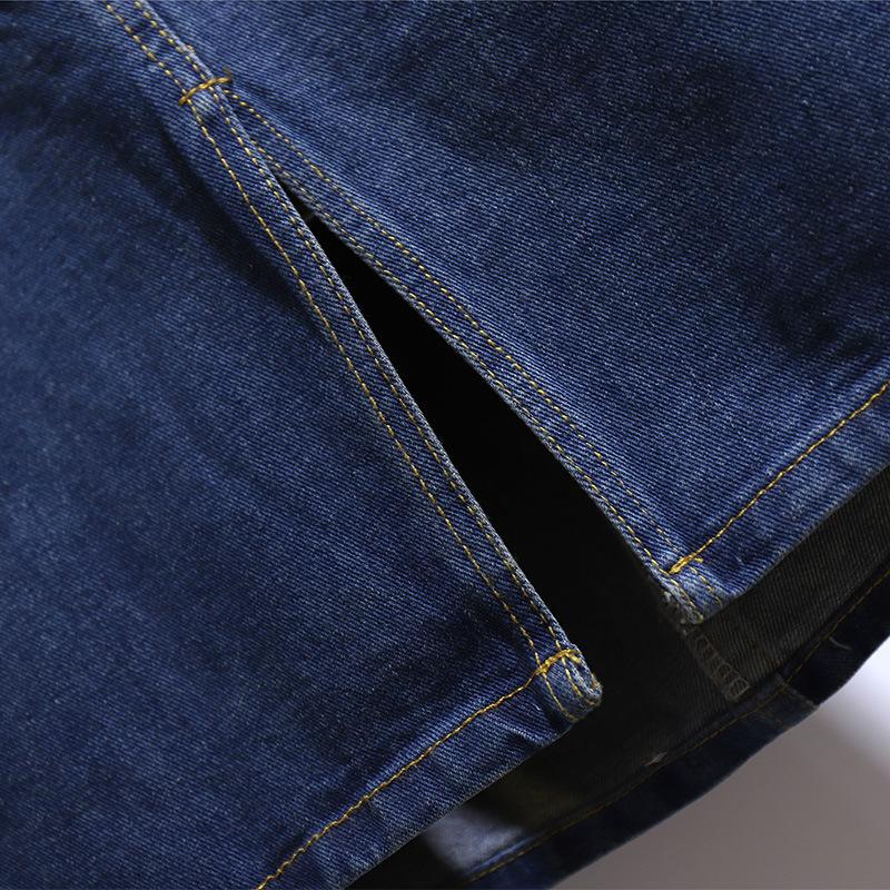 Female Loose Medium-length Temperament Denim Skirt Spring and Fall Oversized Half-body Skirt