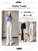 High Waist Micro Flare Wide Leg Pants for Women - Summer 2025 Slimming Draped Style
