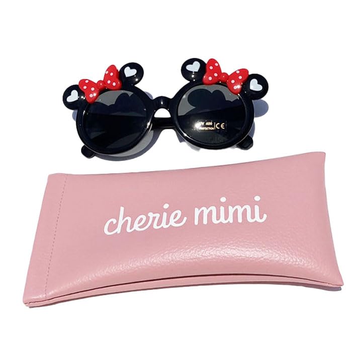 

Shelly Mimi Sunglasses with Ear and UV400 One Size Kids Case, Protection, Ribbon, Protection, Black, S204035, чёрный