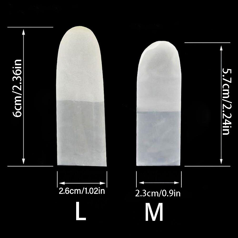 200PCS Transparent Ultra-Thin Frosted Non-Slip Dust-Free Finger Sleeves – Nail Protection for Outdoor Work, Latex Material