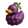 Fruit Duck Figurine Resin Fruit Themed Duckling Statue Peach Strawberry Duck