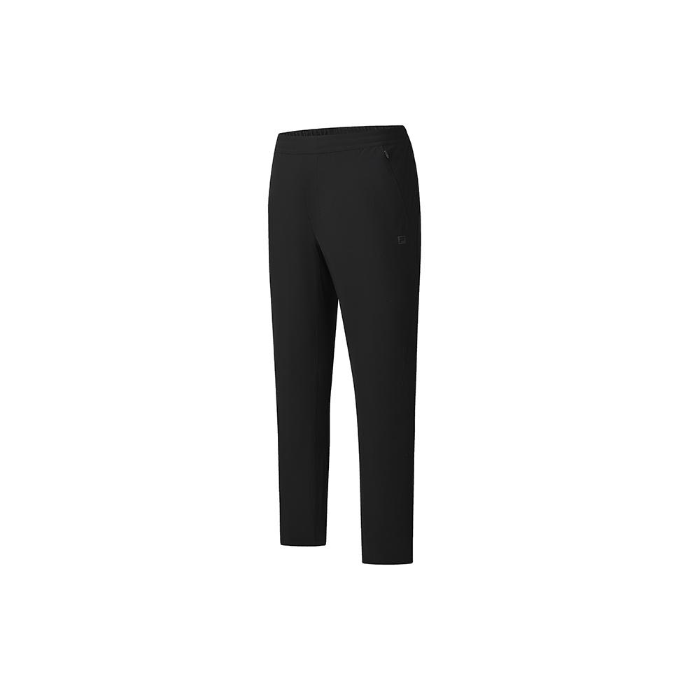 FILA A.P. Comfortable Versatile Solid Color Cool Feeling Knitted Sports Pants Men bottoms Deep-Black A11M521602F-BK