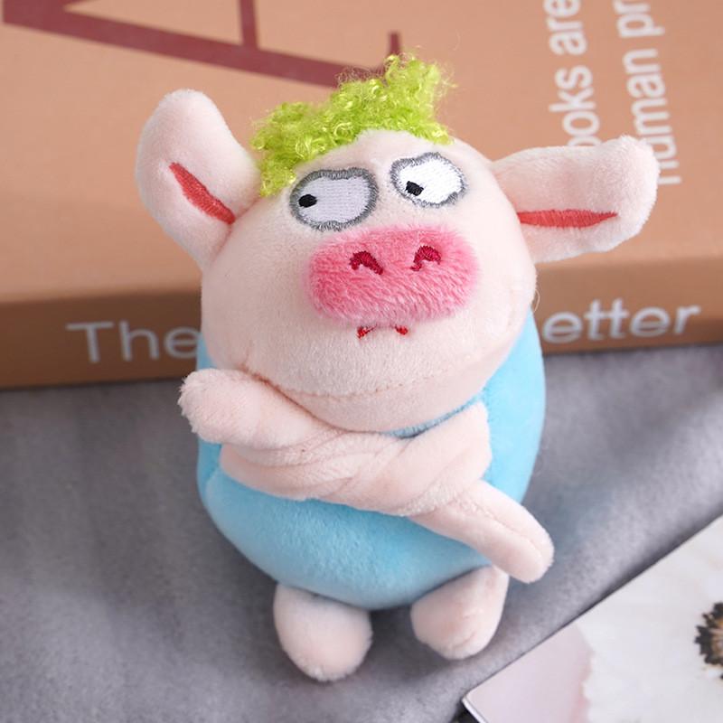 

Adorable Green Plush Pig Keychain Cute Stuffed Animal Bag Charm Gift For Collectors Sky Blue