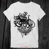 ZC89 Koi Fish Fight with Octopus T Shirt Adult Cool Vintage Washed Stretched Streetwear Graphic Breathable Casual