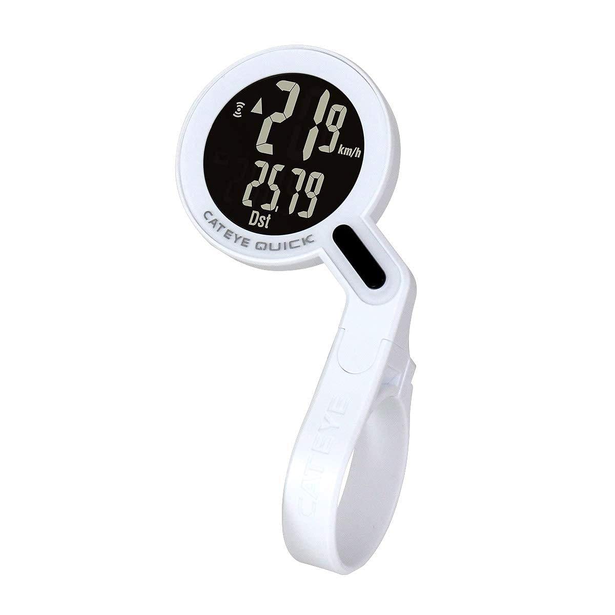

CatEye QUICK Type Thin Inverted LCD QUICK Limited Color White CC-RS100W Out-front