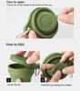 Set Silicone Collapsible Travel Cup - Silicone Folding Camping Cup with Lids - Expandable Drinking Cup Set