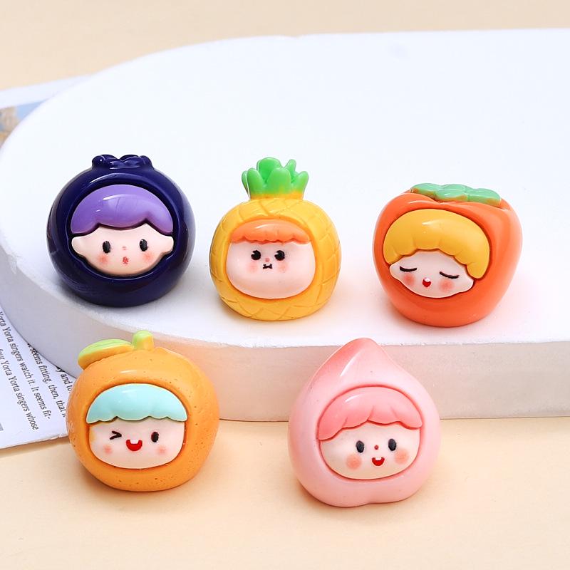 3D Fruit Doll Cartoon Charms for Hair Clips & Shoe Accessories