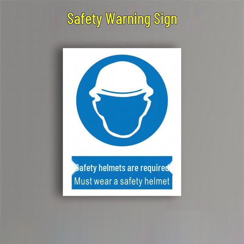 Mandatory Safety Helmet Warning Sign