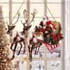 Christmas Decorations Acrylic Santa Reindeer Pendant Window Hangings Decorate Arts And Crafts Crystal Ornament Fast Shipping