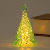 Mini Christmas Tree Night Light Transparent Acrylic Luminous Desktop Decor Small Gift Home Decoration