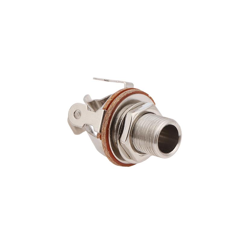 1/4 Inch Pickup Output 6.35Mm Electric Guitar Pickup Stereo Jack Input Plug Socket Brass For Pedal Guitar Female Connector Parts