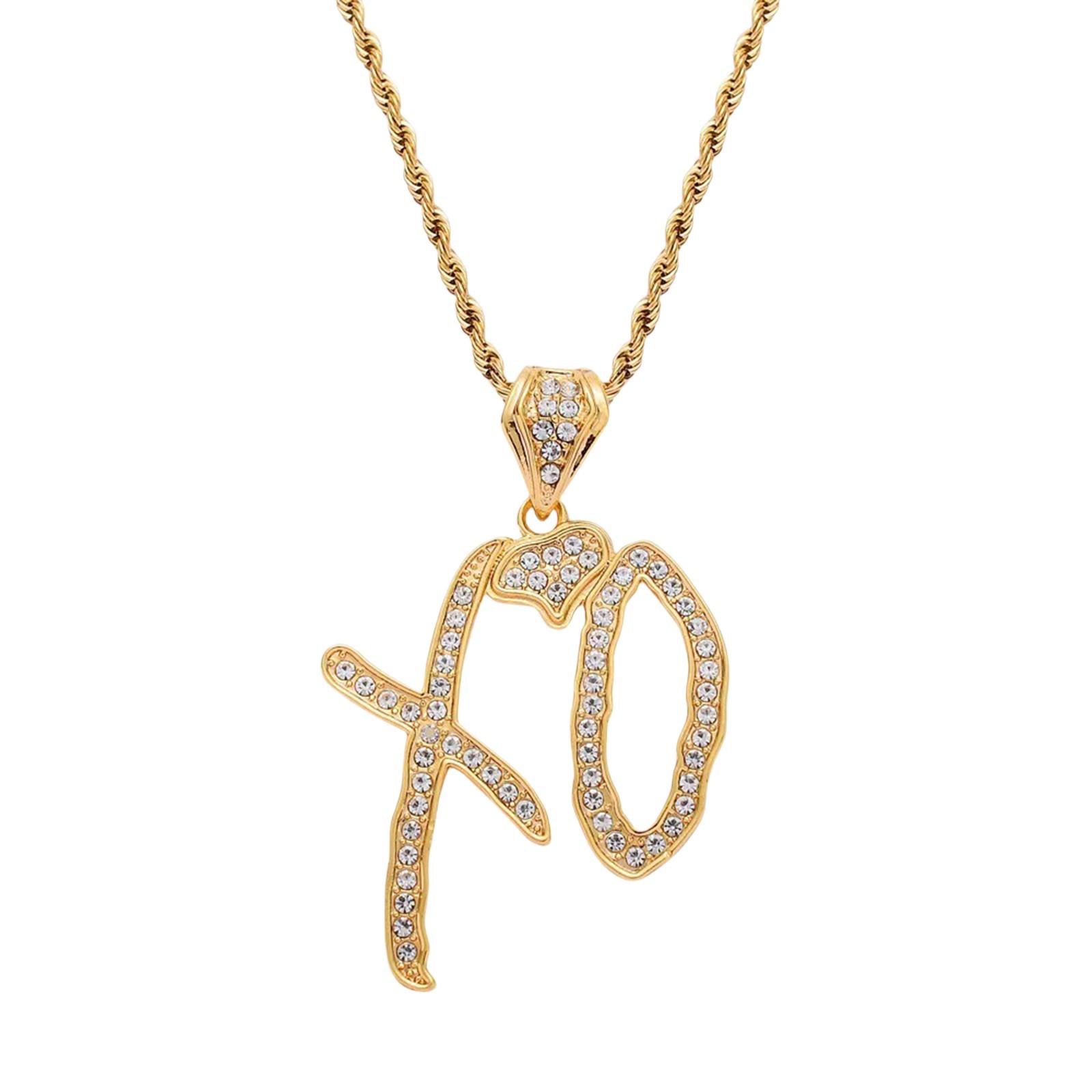 

Golden Sweater Chain XO For Women Necklace Jewelry Gifts For Girls Teen One Size жёлтый