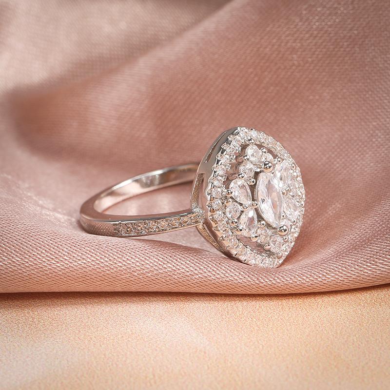 

Роскошное кольцо серебряного цвета для женщин, ювелирные изделия, роскошное кольцо со льдом, женское кольцо на годовщину свадьбы, подарок, модные аксессуары 10