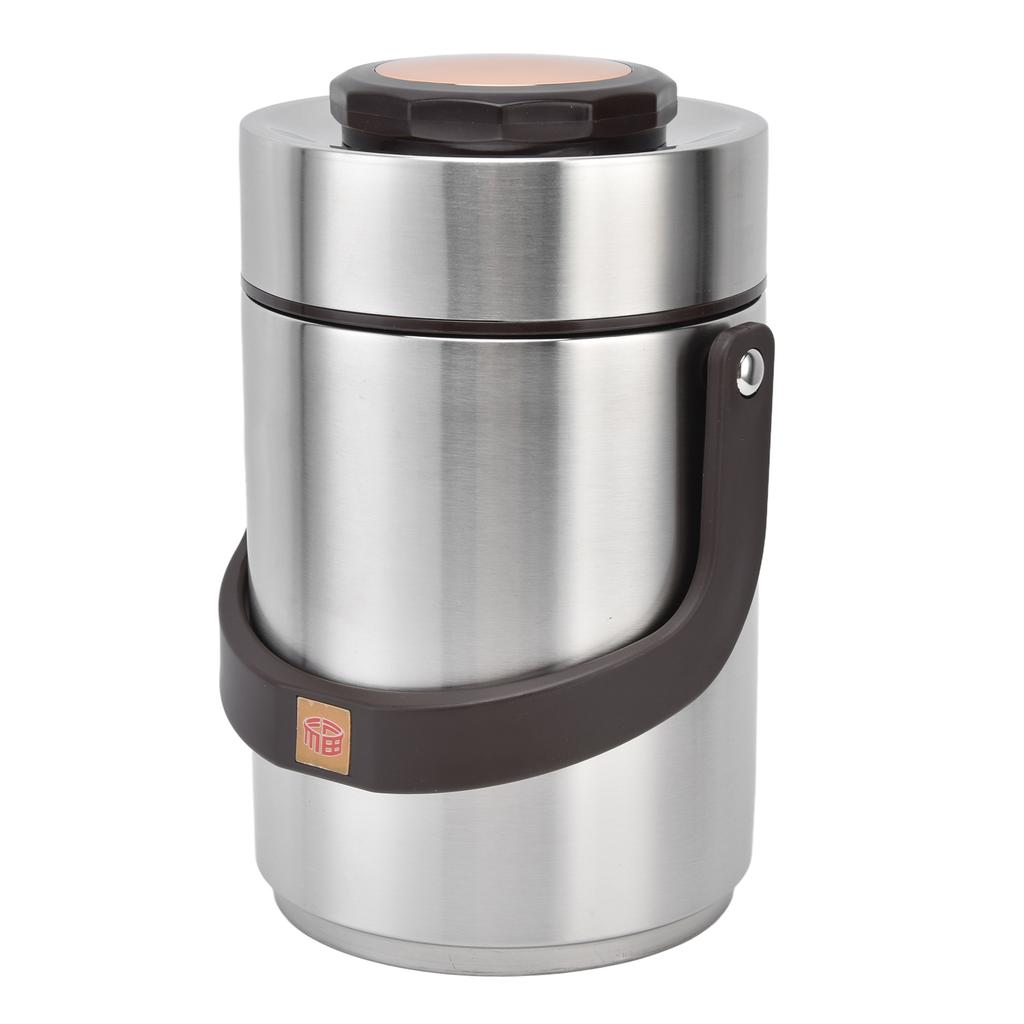 Scatola Pranzo Termica Sottovuoto in Acciaio Inossidabile 304 da 2000 ml Portatile a 3 Strati Barile Termico Sottovuoto Colore Acciaio Inossidabile