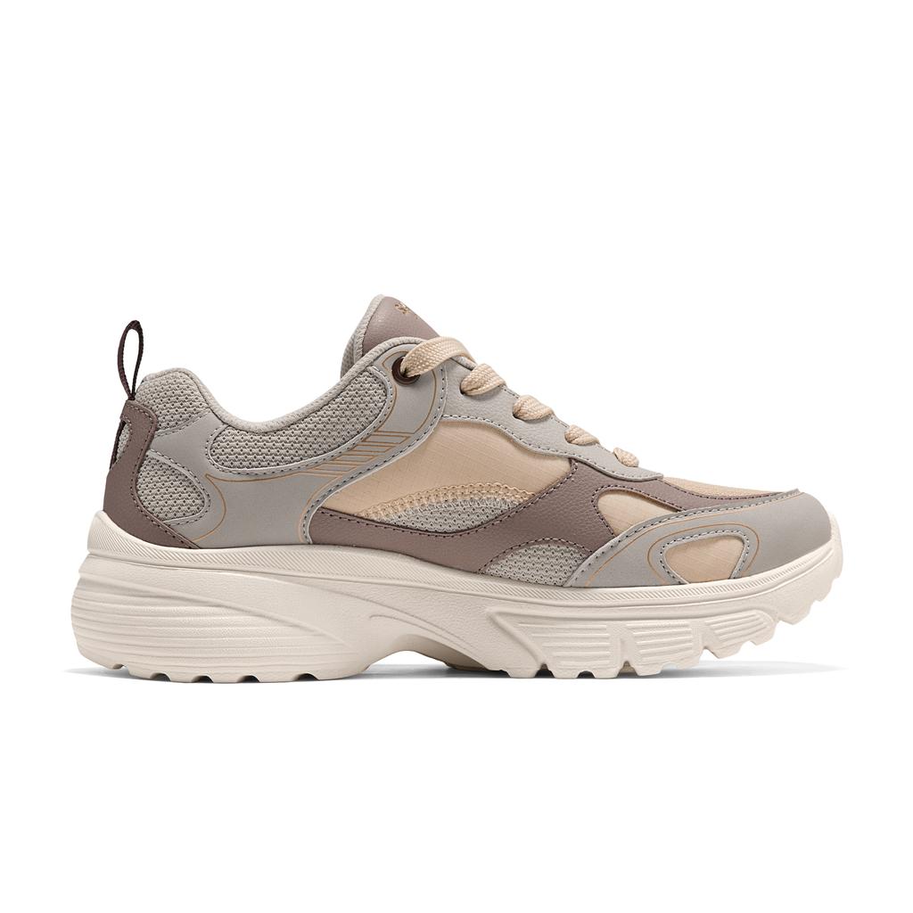 Skechers Street Mesh Comfortable Versatile Low-Top Dad Shoes Women Sneakers Beige 190225-NTMT