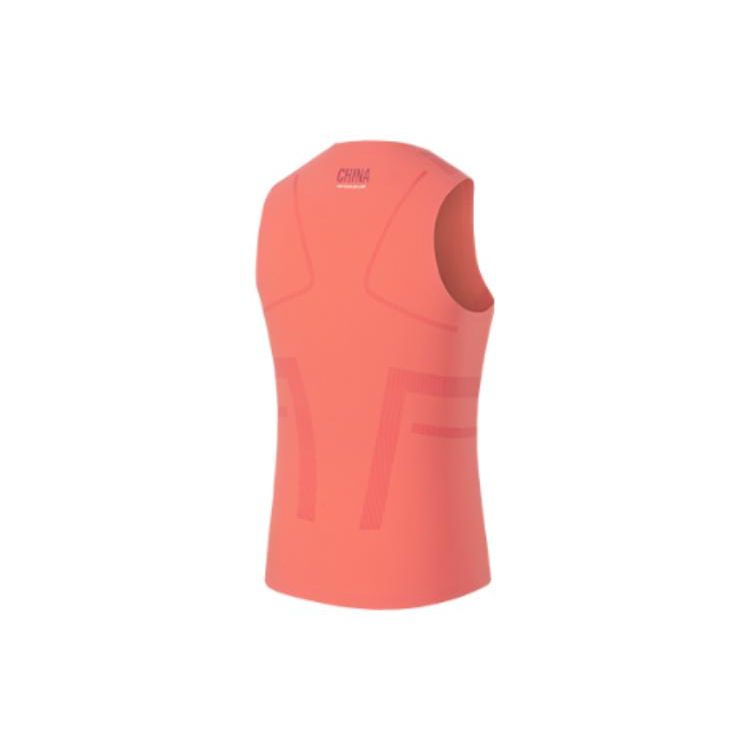 Anta Champion Fitness Training Series Solid Color Round Neck Sleeveless Vest Men Vests Persimmon-Red 152230101-4