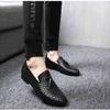 Men Casual Knitted Shoes Doug Shoes Fashion Doug Shoes Pointed Flat Business Shoes