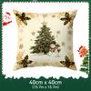 Santa Claus Christmas Tree Bell Pillowcase Bedroom Cushion Cover 100% Polyester Living Room Cushion Pillowcase Home Decor
