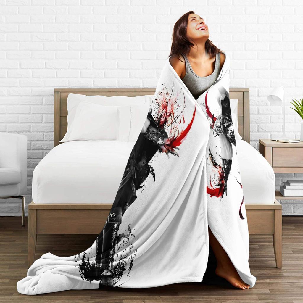 A-Assassins C-Creeds Blanket Cover Velvet Lightweight Thin Throw Blankets for Car Sofa Couch Bed Rug