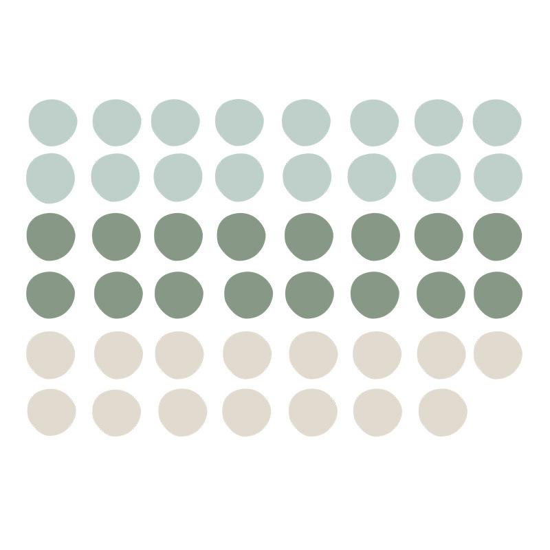 Morandi Color Dots Wall Sticker for Girls Room Entryway Background Removable Self-Adhesive Wall Decal