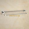 30/40/50/60cm Montado en la Pared Color Cromado Latón Hecho Doble Barra para Toallas Para Accesorios de Baño Toallero Portatoallas YT-10198