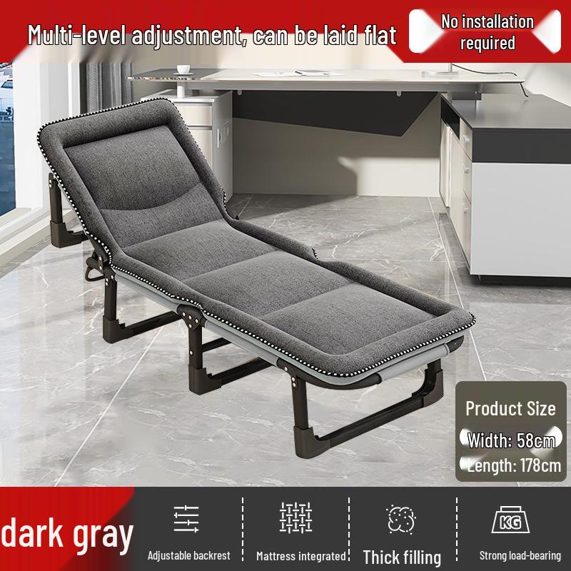 Folding Recliner Bed: Portable Nap Backrest for Single User