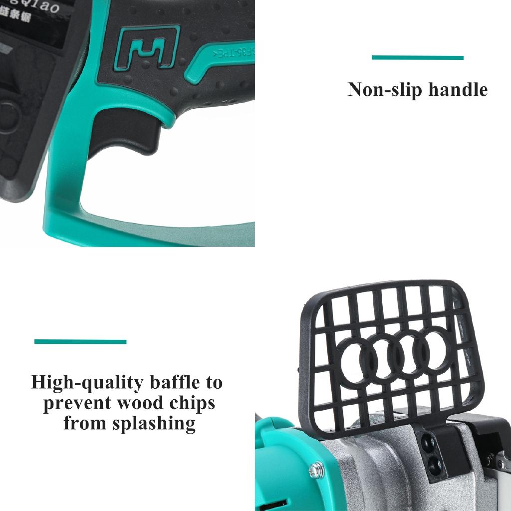 Mini Cordless Portable One-Hand Saw Woodworking Electric Chain Saw Wood Cutter High Hardness Wear-Resistant Chain 88V/198V 1280W