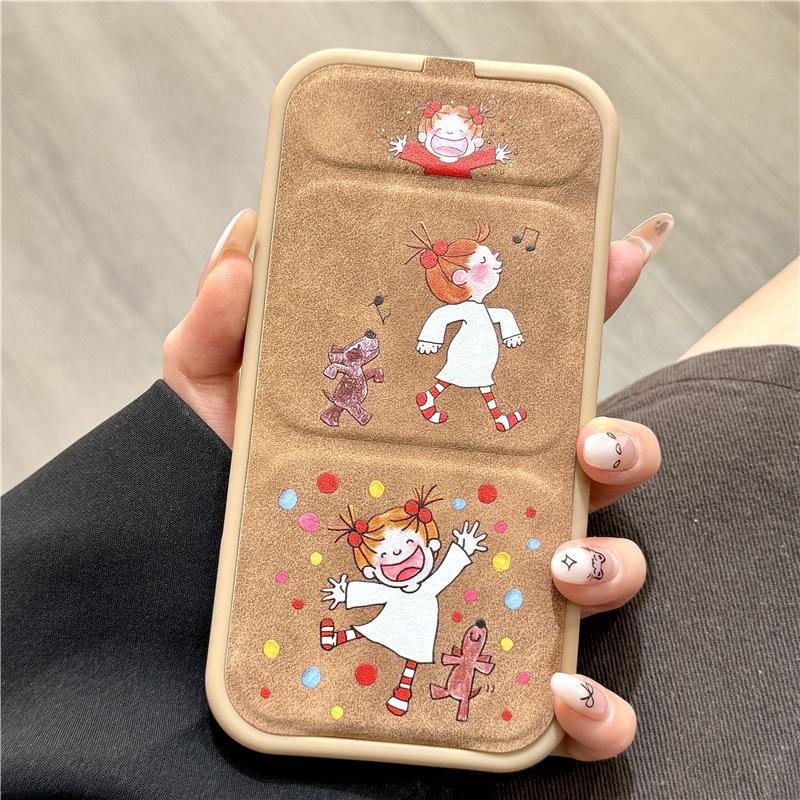 

Милый складной магнитный держатель с оранжевыми волосами для девочек, чехол для iPhone16promax Apple 14 15/13 iPhone 11