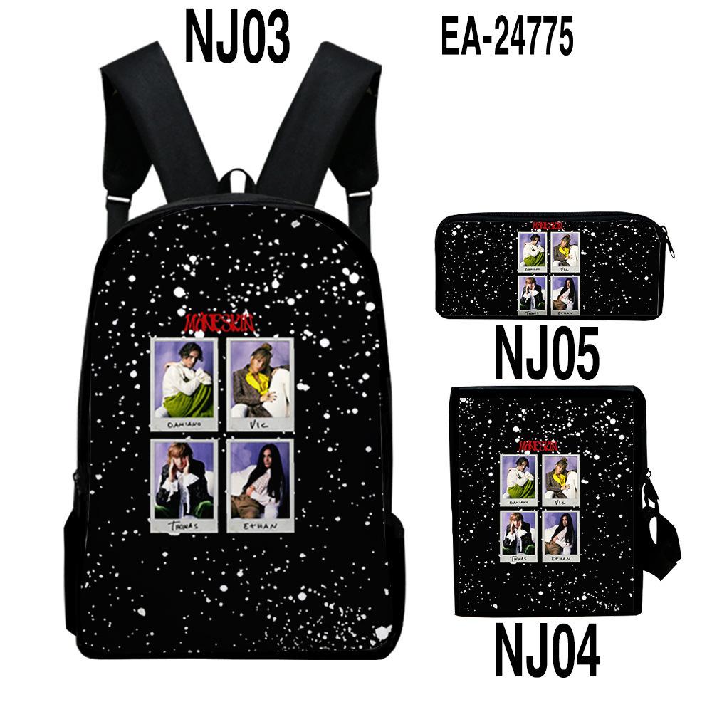 Classic Popular Peculiar Maneskin 3D Print 3pcs/Set pupil School Bags Laptop Daypack Backpack Inclined shoulder bag Pencil Case