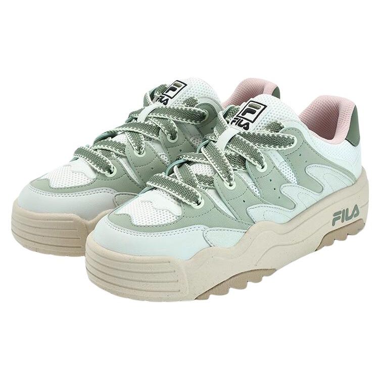 Fila Rosetta Zapatos Coloridos Moda Versátil Absorción de Impactos Zapatillas de Skate de Caña Baja Mujer zapatilla Gris Amarillo Verde F12W331207FML